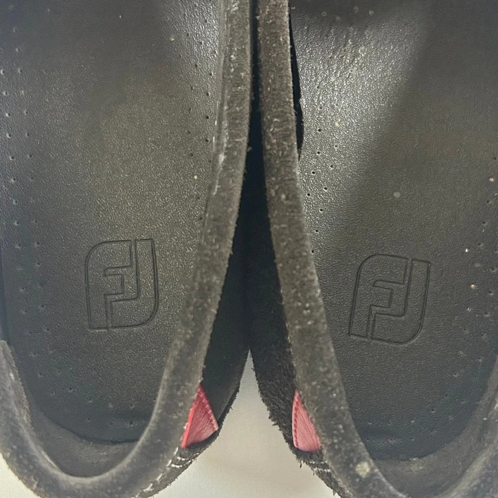 FootJoy Club Casual Loafers Mens 11W Brown Suede Shoes 79038 Contrast Stitch